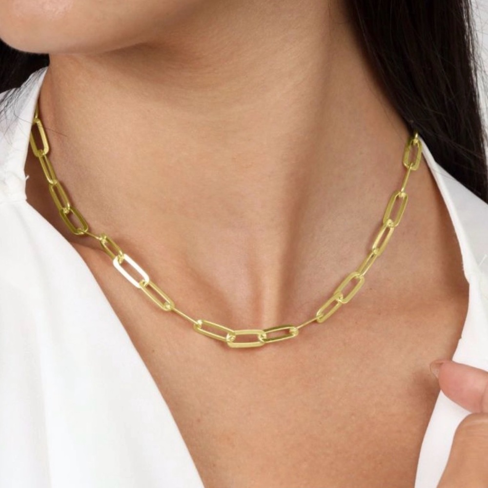 BRAND NEW 14k Gold plated Link Chain Necklace - Elegant Women's Jewelry